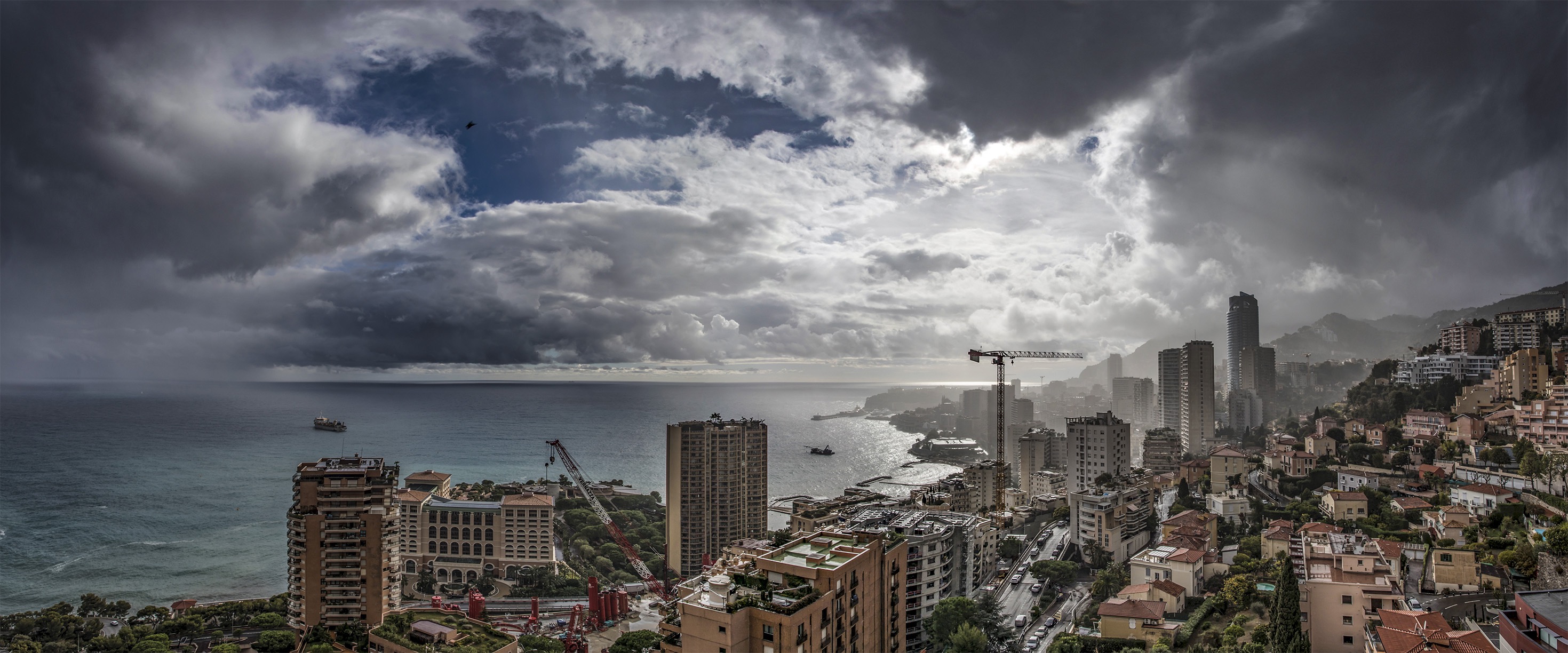 Monaco under the rain